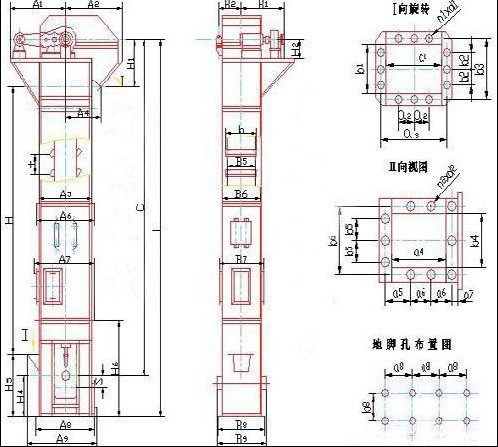 板鏈斗式提升機外形圖